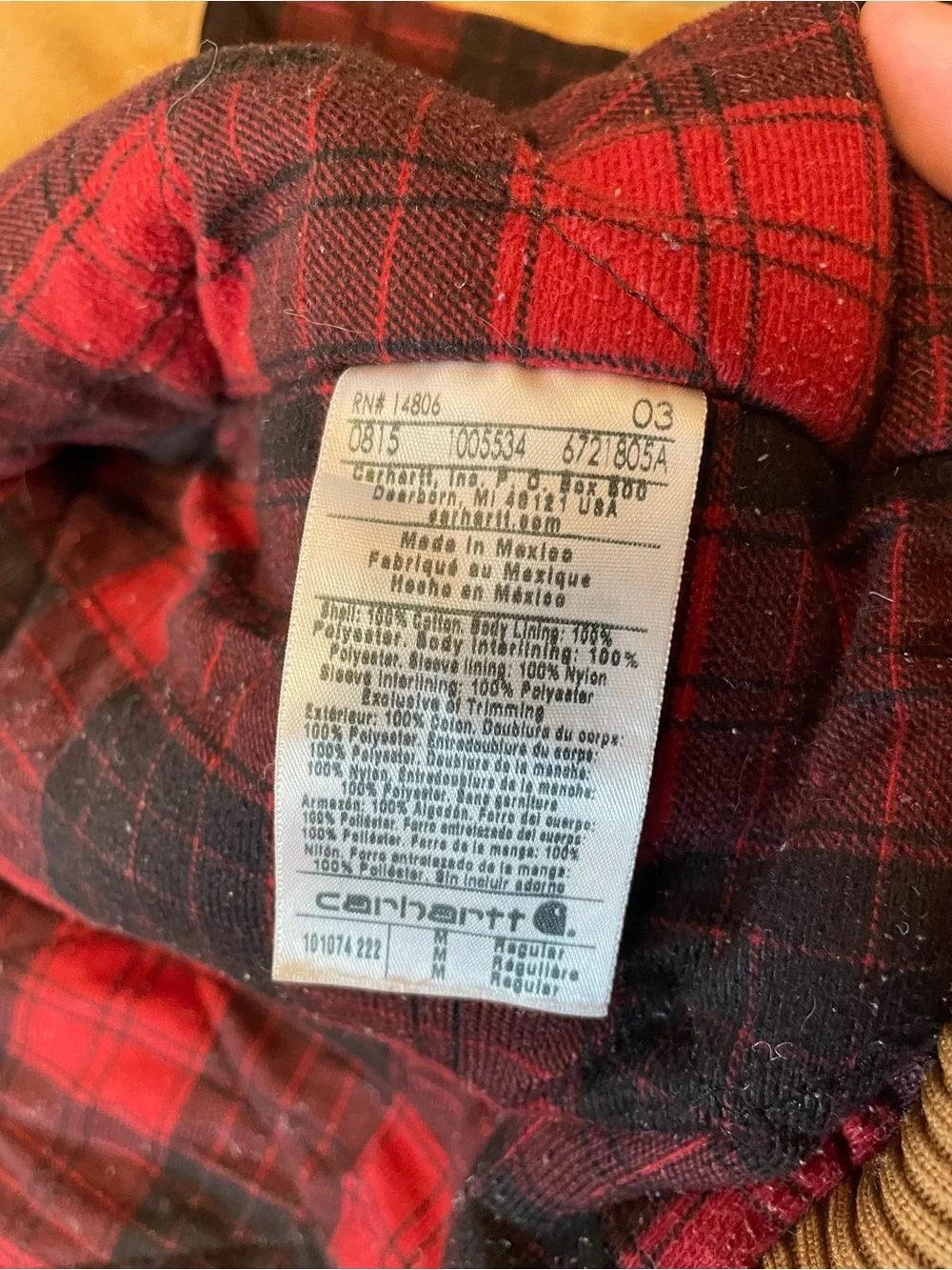 Carhartt Flannel Lined Hooded Active Jacket